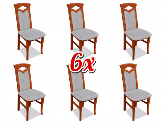 Beklede stoel stoel textiel zitstoel set nieuw keukenstoel eetkamer 6x stoelen