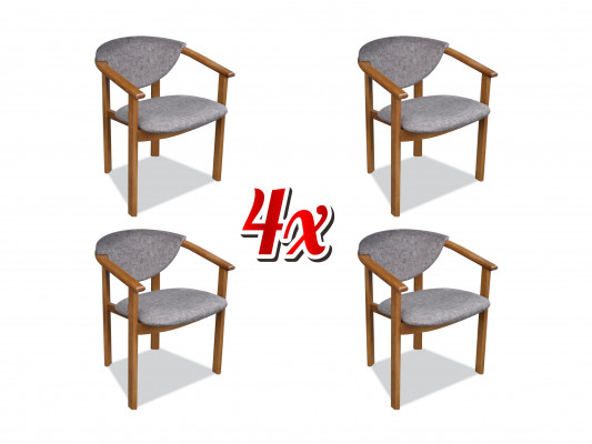 Garnituur 4x groepen textiel fauteuils leuning stoel set groep stoelen hotel bekleding