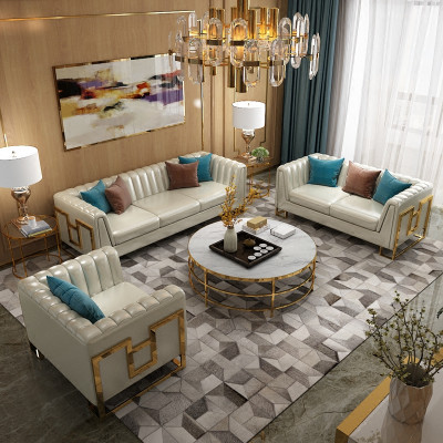 Garnituur Bankstel Bekleding Lederen Sofa Banken Bekleding Zit 2+1 Ontwerper
