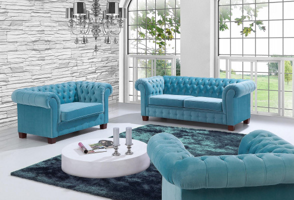 Chesterfield 2+1+1 Sofaset Bankstel Bekleding Zit Combinatie Sofa Banken