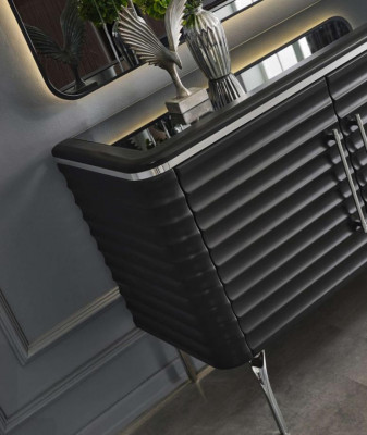 Volledige eetkamer meubels Ontwerper Sideboard Luxe eettafel 4 stoelen