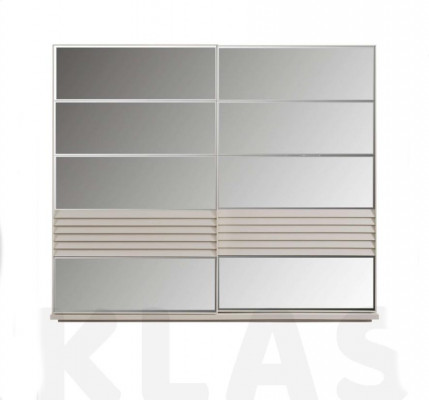 Ontwerper Grijze kledingkast Houten kast Slaapkamer Luxe kasten