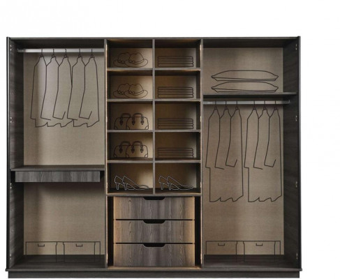 Bedframe Houten nachtkastjes Kledingkast Designer Slaapkamer set