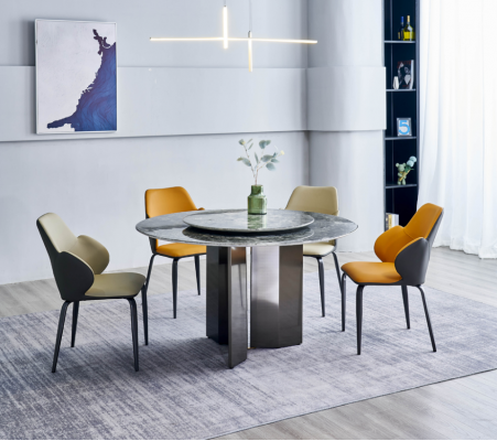 Grijze ronde eettafels Keukentafel Luxe houten tafels Tafel