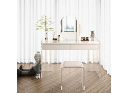 Witte stijlvolle make-uptafel design slaapkamer lade houten meubels
