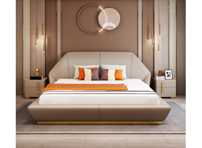 Modern wit tweepersoonsbed slaapkamer bedden ontwerper meubels houten frame