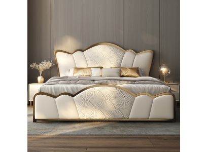 Slaapkamer Meubel Stijlvol Wit Tweepersoonsbed Moderne Leren Bedden