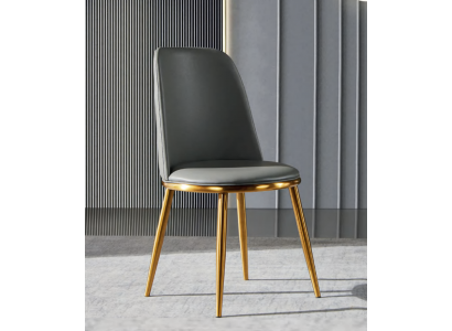 Grijze eetkamerstoel 1-zits designer fauteuils moderne eenzitter