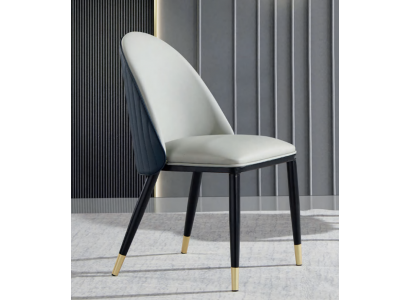 Heldergrijze eetkamerstoel Stijlvolle houten stoelen Moderne fauteuils Nieuw