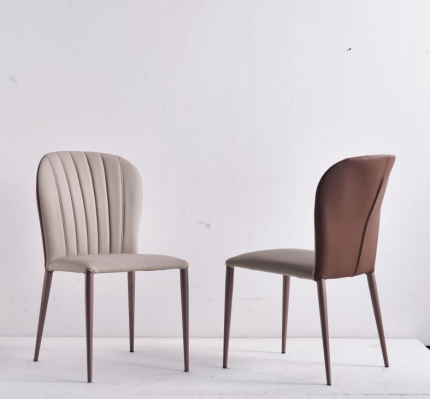 Beige eetkamerstoel Eetkamermeubilair Designer kunstleren stoelen Nieuw