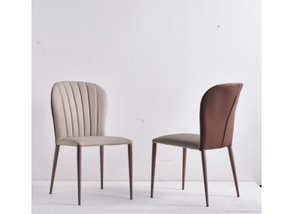 Beige eetkamerstoel Eetkamermeubilair Designer kunstleren stoelen Nieuw