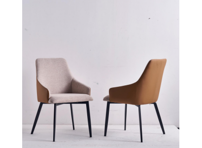 Lichtbruine eetkamerstoel keukenstoel met roestvrijstalen frame houten stoelen