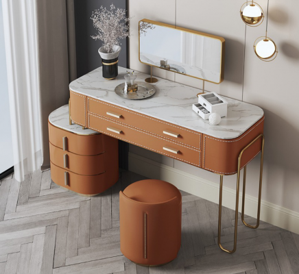 Slaapkamer Twee gekleurde kaptafel Kaptafel 2x lades Nieuw