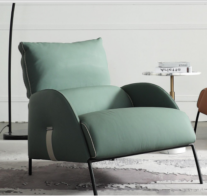 Ontwerper Groene Stoel Moderne Fauteuil 1-Zits Loungestoel