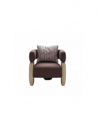 Volledige bankstel bank fauteuil bruin stoffen bank salontafel