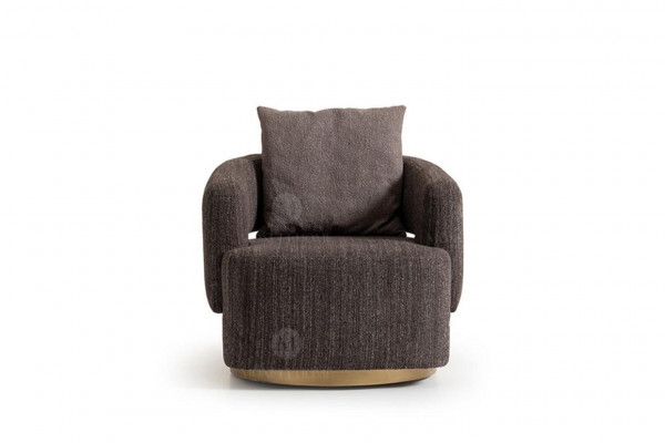 Woonkamer Complete fauteuils Bijzettafels 4-delig Stof Bruin Houten bar