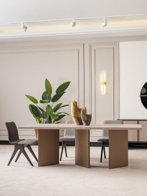 Eetkamer Eetgroep Eetkamermeubilair Eettafel Eethoek 9-delige Houten Beige
