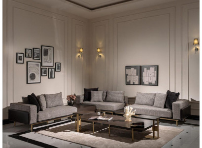 Hoekbank L-vorm Hoekbank Grote bank Grijs Stoffen bank Nieuw