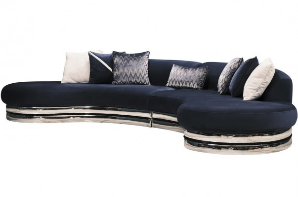Complete bankstel stoffen bank bankstel blauw set bankstel 3-delig
