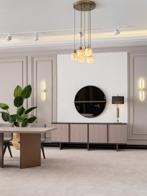 Eetkamer Eetgroep Eetkamermeubilair Eettafel Eethoek 9-delige Houten Beige