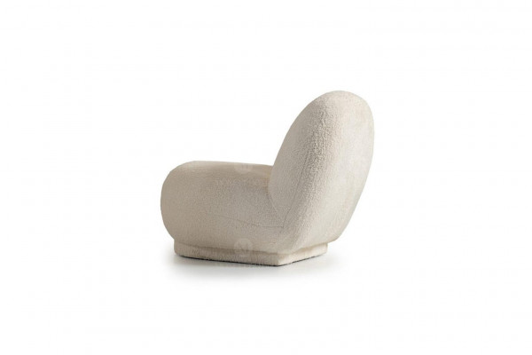 Fauteuil Cocktail fauteuil Moderne wit gestoffeerd zitstof eenzitter