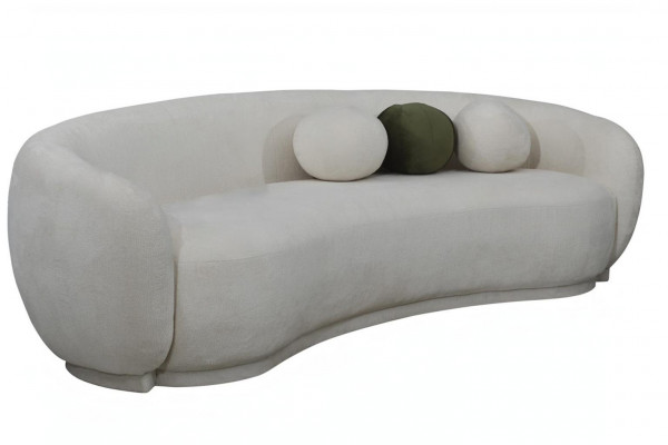 Sofaset, textielbankstel, wit gestoffeerde moderne bankstel, set van 2 banken