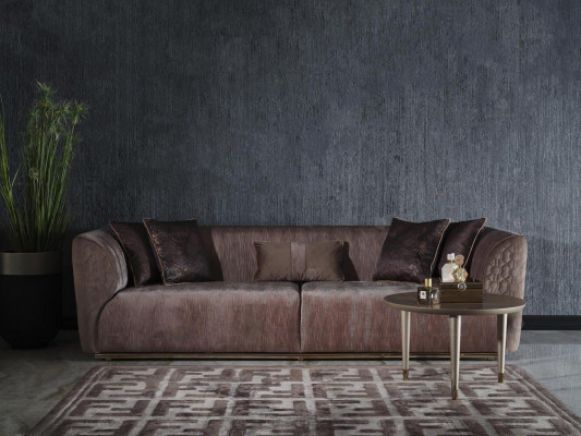Bankstel gestoffeerde bank stoffen bank driezitsbank bank 3 zits fauteuil grijs