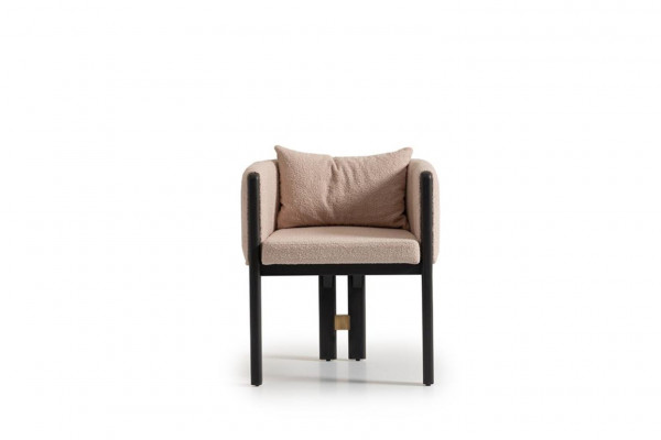 Eetkamerstoel groep Set stoelen Keukenstoel 4-delig Armstoel Beige