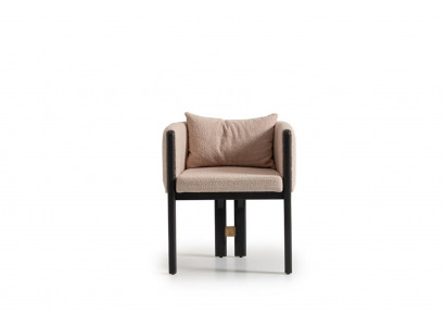 Eetkamerstoel groep Set stoelen Keukenstoel 4-delig Armstoel Beige