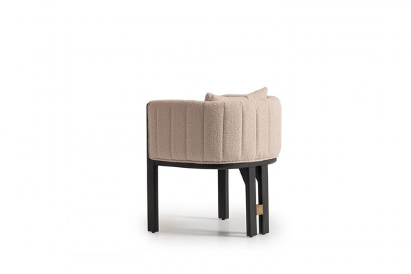 Eetkamerstoel groep Set stoelen Keukenstoel 4-delig Armstoel Beige