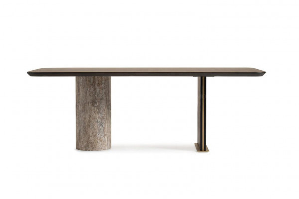 Eettafel eetkamertafel tafel eetkamer hout bruin 220 cm modern