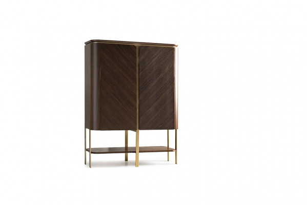 Drankkast Kast Houten kast Houten bar Bruin Drank Ontwerp Flessen