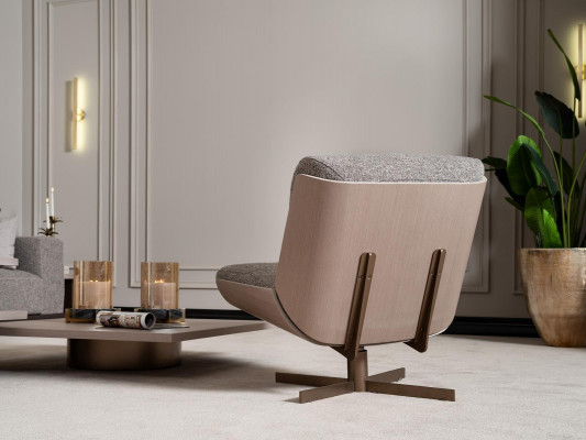 Bureaustoel Stoel Stof Zitter Eenpersoons Grijs Woonkamer Fauteuil