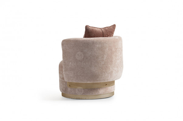 Fauteuil Relaxfauteuil Modern Beige Bekleding Stof Zitter Stoel Ontwerp