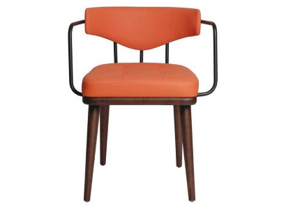 Oranje Moderne Fauteuil Met Armleuningen Stoel Eenpersoons Ontwerper 1-Zits
