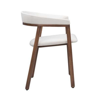 Eetkamerstoel Witte houten stoel Moderne fauteuil met armleuningen Stoelen