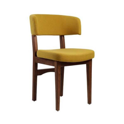 Geel-bruine eetkamerstoel Designer fauteuil Woonkamer 1-zits Nieuw