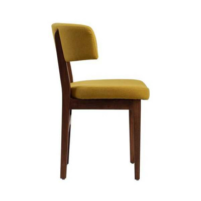 Geel-bruine eetkamerstoel Designer fauteuil Woonkamer 1-zits Nieuw