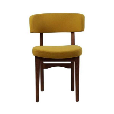Geel-bruine eetkamerstoel Designer fauteuil Woonkamer 1-zits Nieuw