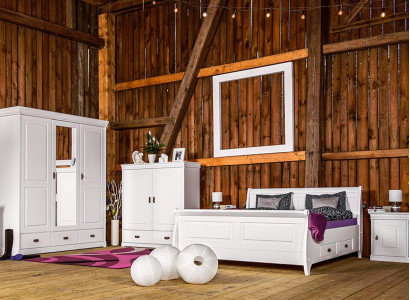 Slaapkamer set Dubbel Bed 2x Nachtkastje Console Bedden Hotel Bekleding 5-delig.