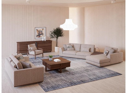 Luxe bankstel hoekbank L-vorm tweezitsbank Luxe fauteuil gestoffeerde meubels