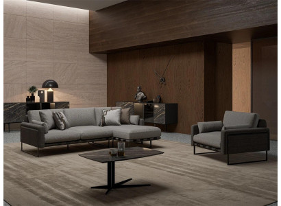 Woonkamer Designer hoekbank L-vorm Fauteuil Luxe salontafel Inrichting