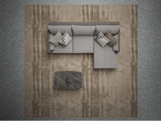 Woonkamer Designer hoekbank L-vorm Fauteuil Luxe salontafel Inrichting