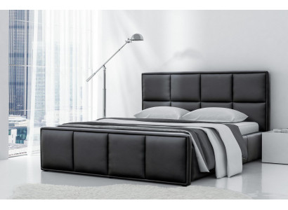 Tweepersoonsbed Bedframe Bed Meubels Gestoffeerd Bed Bedden Polyester Modern Zwart