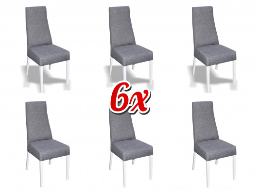Groep Set Woon Echte Houten Eetkamer Set Leuning Velours Textiel Stoel 6x Stoelen
