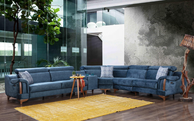 Woonkamer hoekbank L-vormbank Moderne designmeubels Textiel