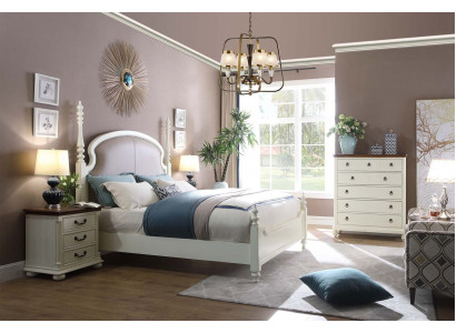 Bed nachtkastje kruk 4-delige slaapkamer set Ontwerp Modern Luxe Bedden Nieuw.