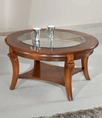 Salontafel Houten tafel Design tafels Italiaanse meubels Glazen tafel Ronde tafel Bruin