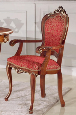 Klassieke stoelen Stoel ontwerper Houten eetkamerstoel Armstoel Luxe houten meubelen