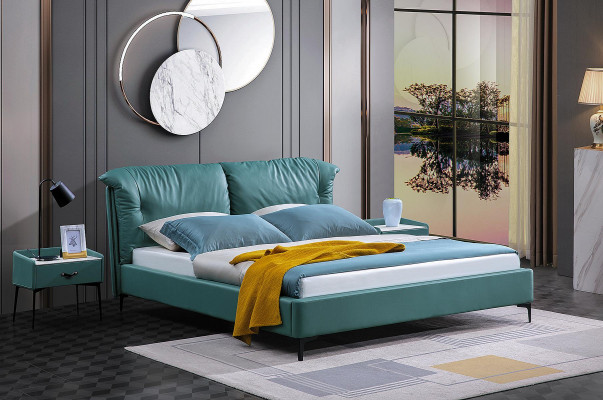 Slaapkamer Bed Nachtkastjes 3-delig Set Ontwerp Luxe Bedden Hout